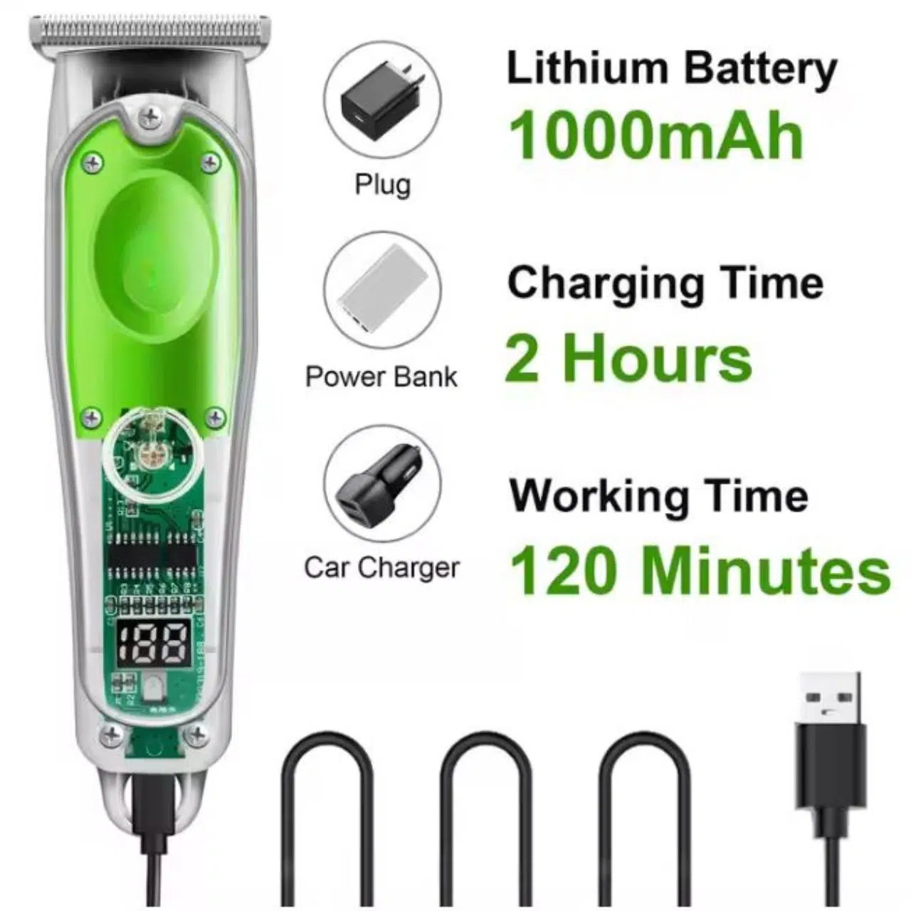 Daling Tondeuse À Barbe Et Cheveux Professionnel Rechargeable