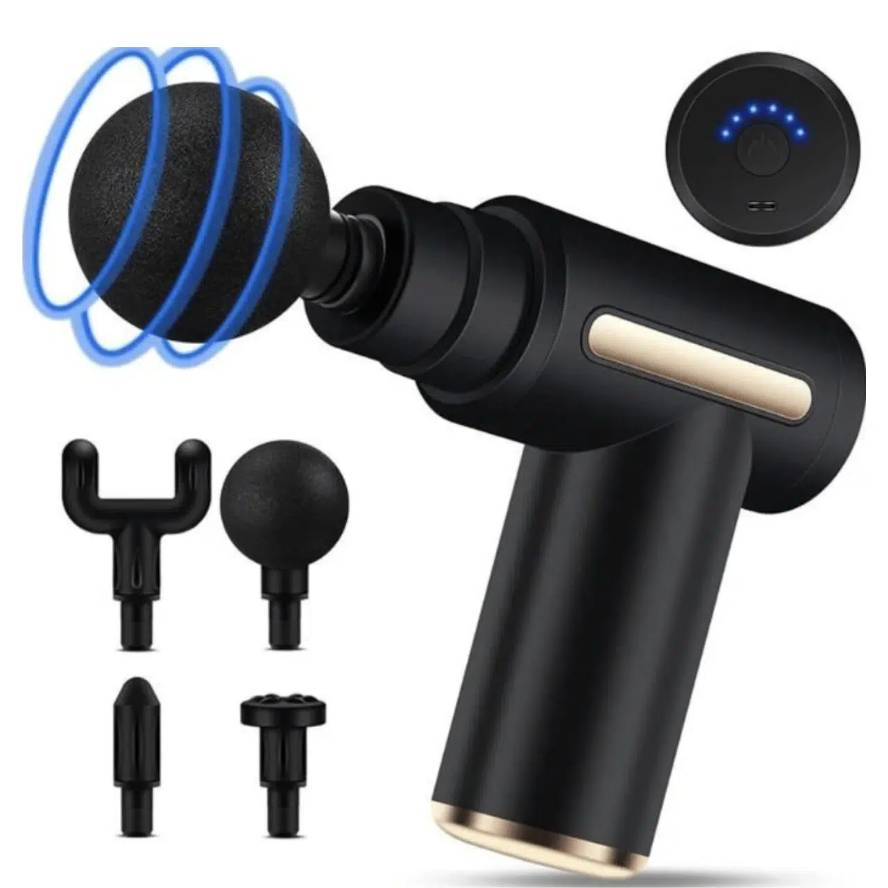 Pistolet de Massage  Gun جهاز مساج وتدليك العضلات بحجم صغير محمول بـ 6 سرعات