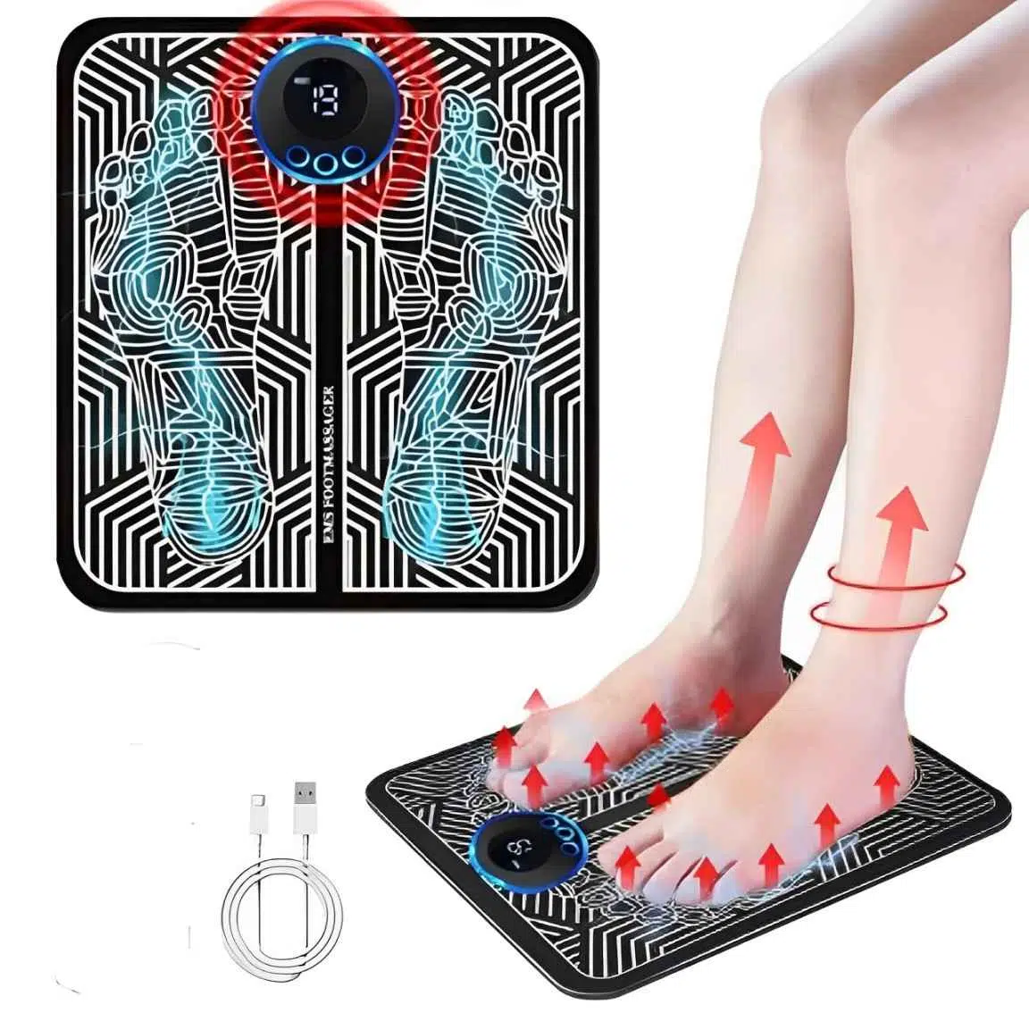 جهاز تدليك القدمين الكهربائي | EMS Electric Foot Massager