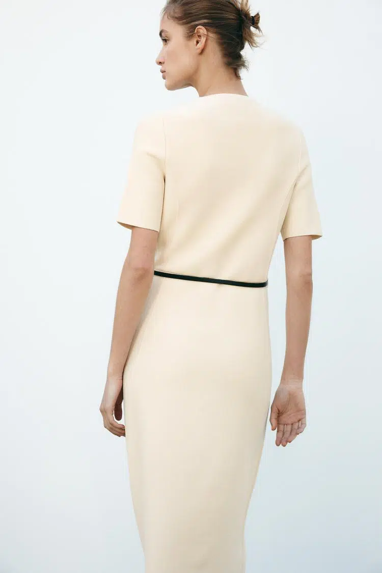 ROBE MI-LONGUE AVEC CEINTURE