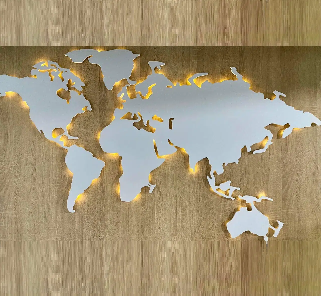 carte du monde avec led