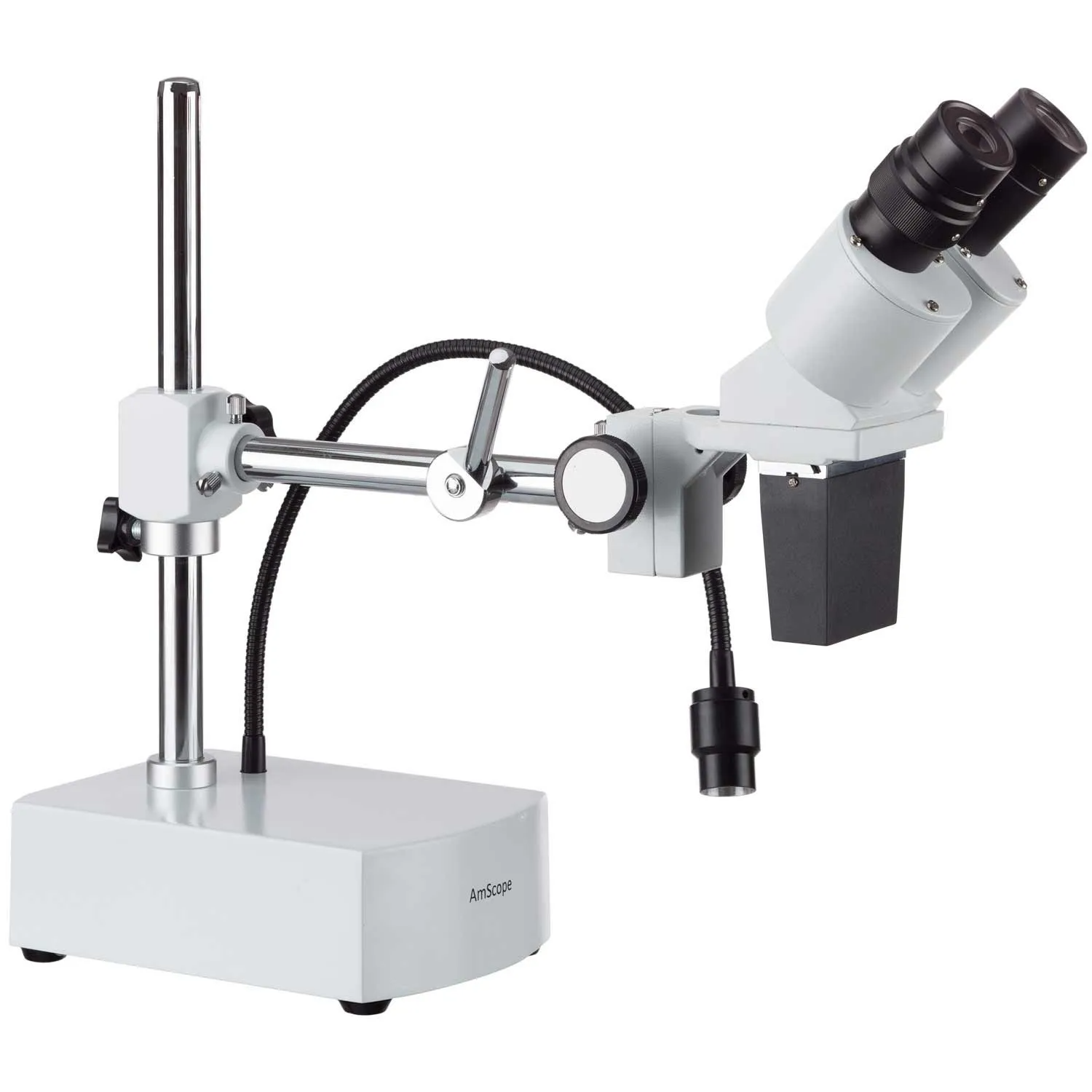 Microscope stéréo binoculaire professionnel, oculaires WF10x et WF20x, grossissement 10X et 20X, objectif 1X, éclairage LED, support à bras de flèche