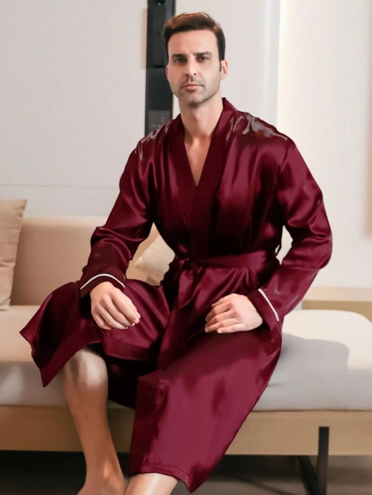 Robe de chambre homme satin
