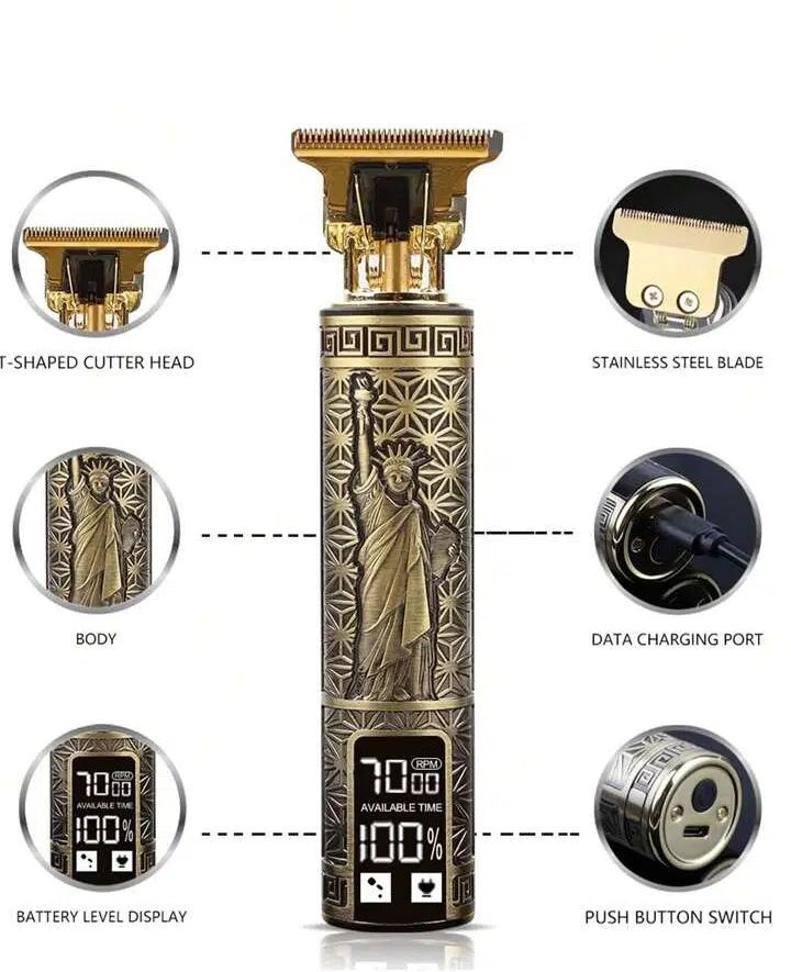 TRIMMER Shaving Professional Vintage T9 With Screen