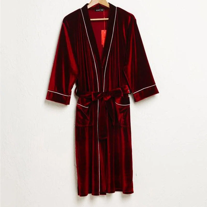 Robe de chambre homme velours