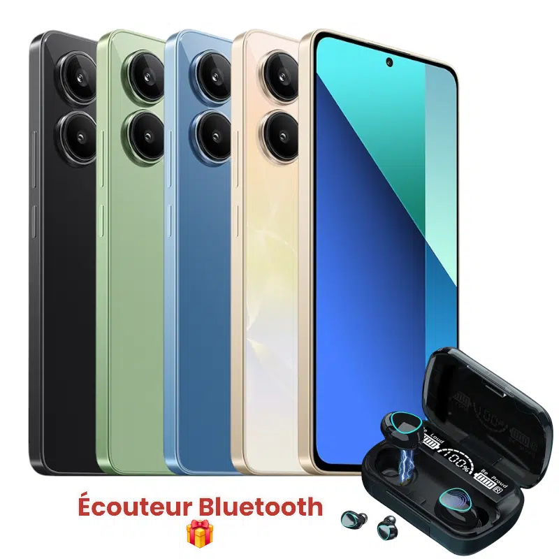 XIAOMI Redmi Note 13 8Go 512Go - Écouteur Bluetooth cadeau