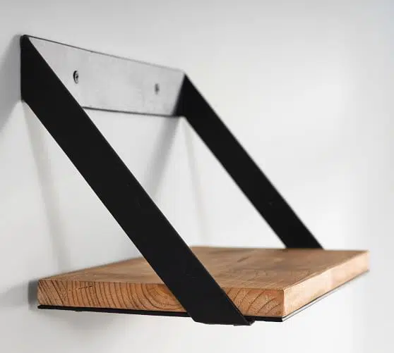 Etagere murale industrielle en bois & metal
