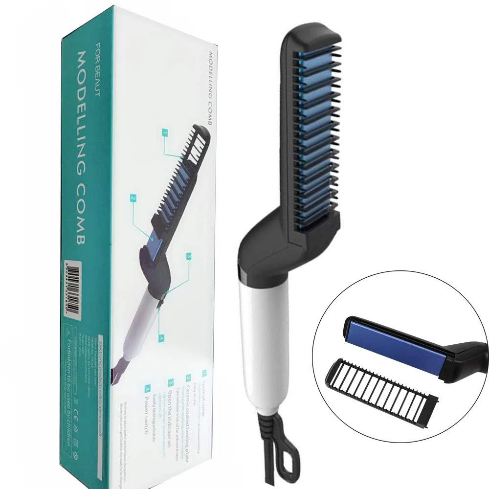 Lisseur Barbe & Cheveux Homme - Peigne électrique - Modelling Comb