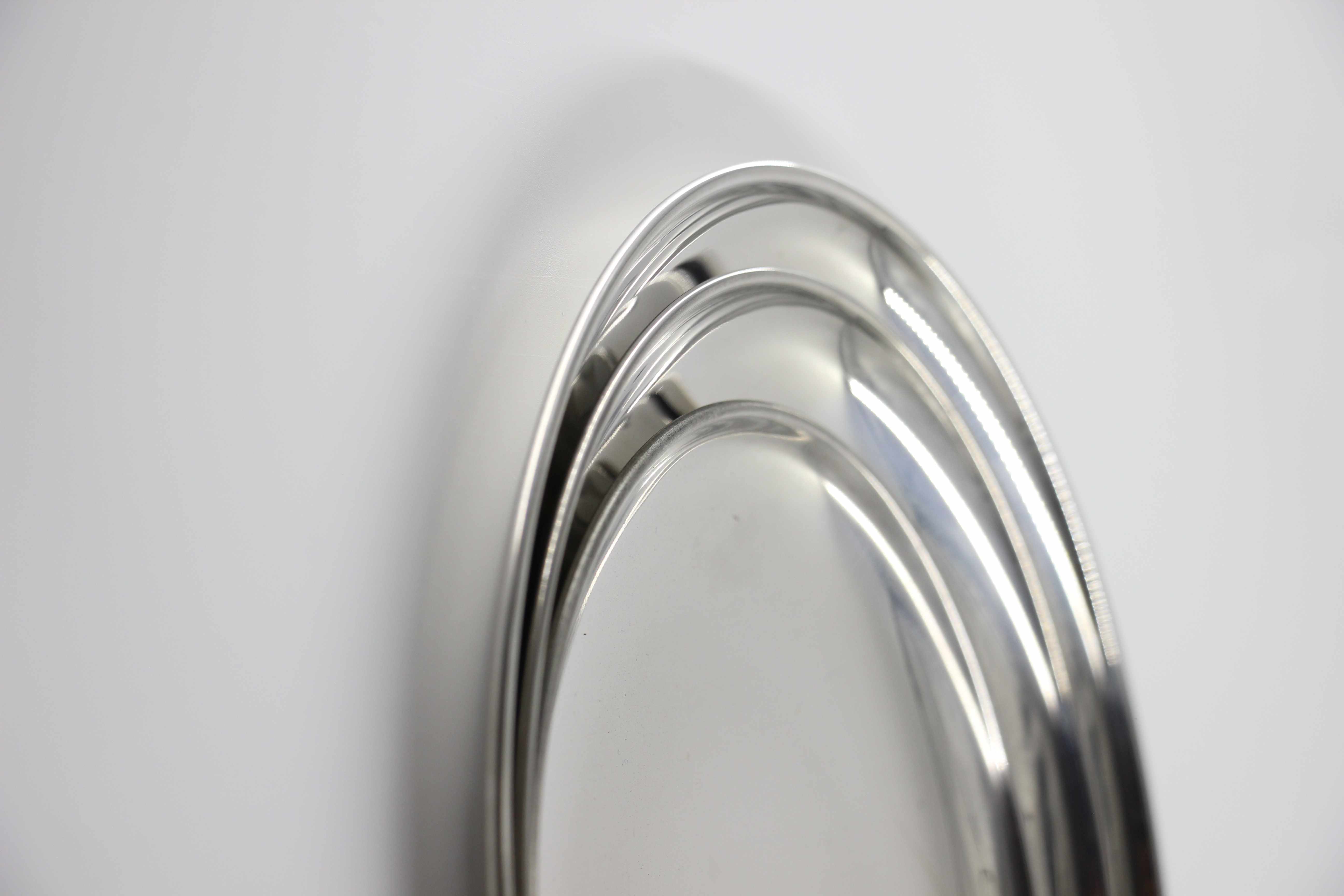 Plateau rond galvanise platine