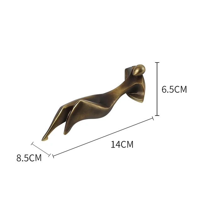 Lying person ornament gold