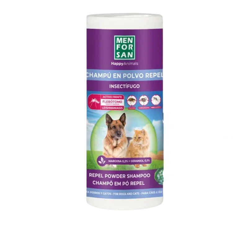 Shampoing Sec en Poudre Anti-Insectes pour Chien et Chat 250G