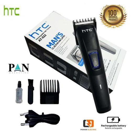 Tondeuse cheveux et barbe HTC Sans Fil -Rechargeable  - Noir