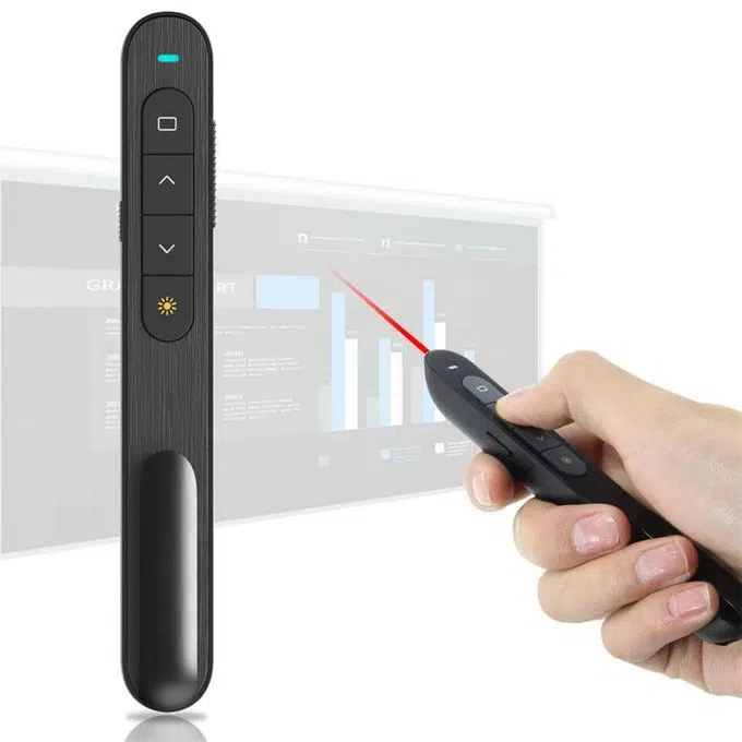 Présentateur USB sans fil - rouge - pointeur laser
