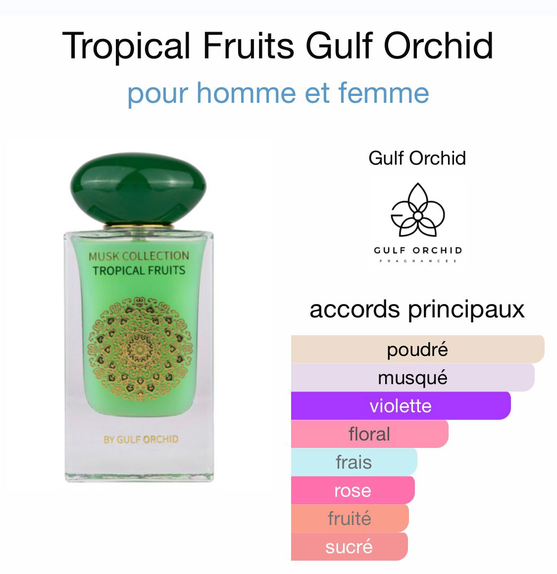 parfum musk collection tropical fruits gulf orchid 60ml