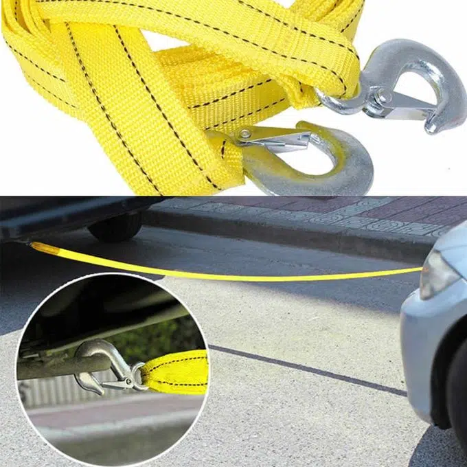 Câble de remorquage pour Voiture Jaune 5 tonnes 4 metre