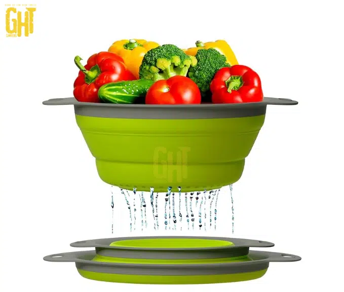 Set de Passoires Pliables en Silicone – 2 pièces (Grand + Petit)