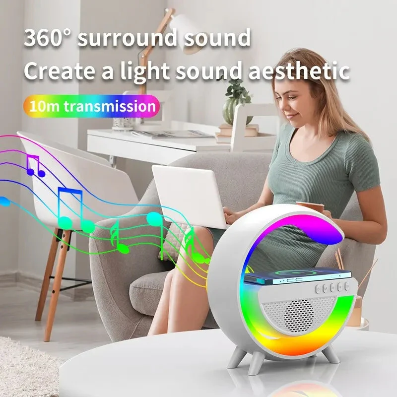 led wireless charging speaker