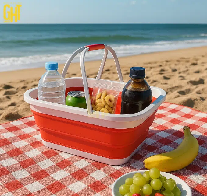Panier Pliable en Silicone – Multi-usage Camping & Maison