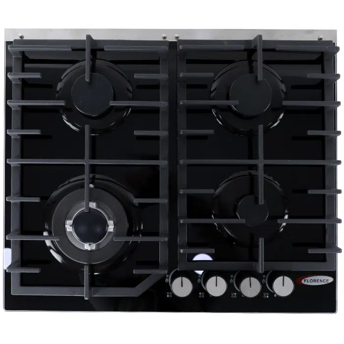 Plaque de Cuisson à Gaz 4Feux Inox Métal Fonte FLORENCE FH-6095GB