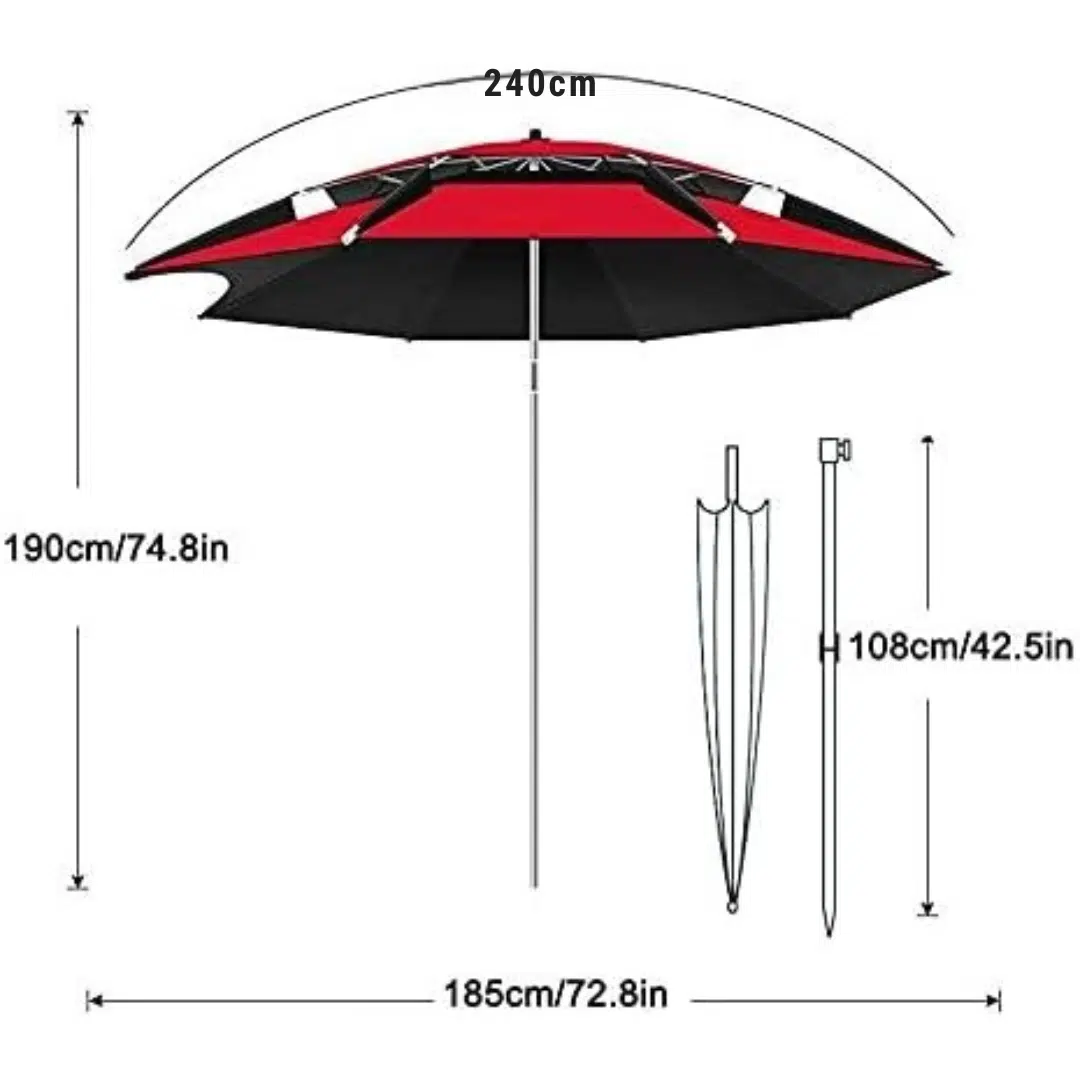 Parasol & Parapluie de Plage Multifonction