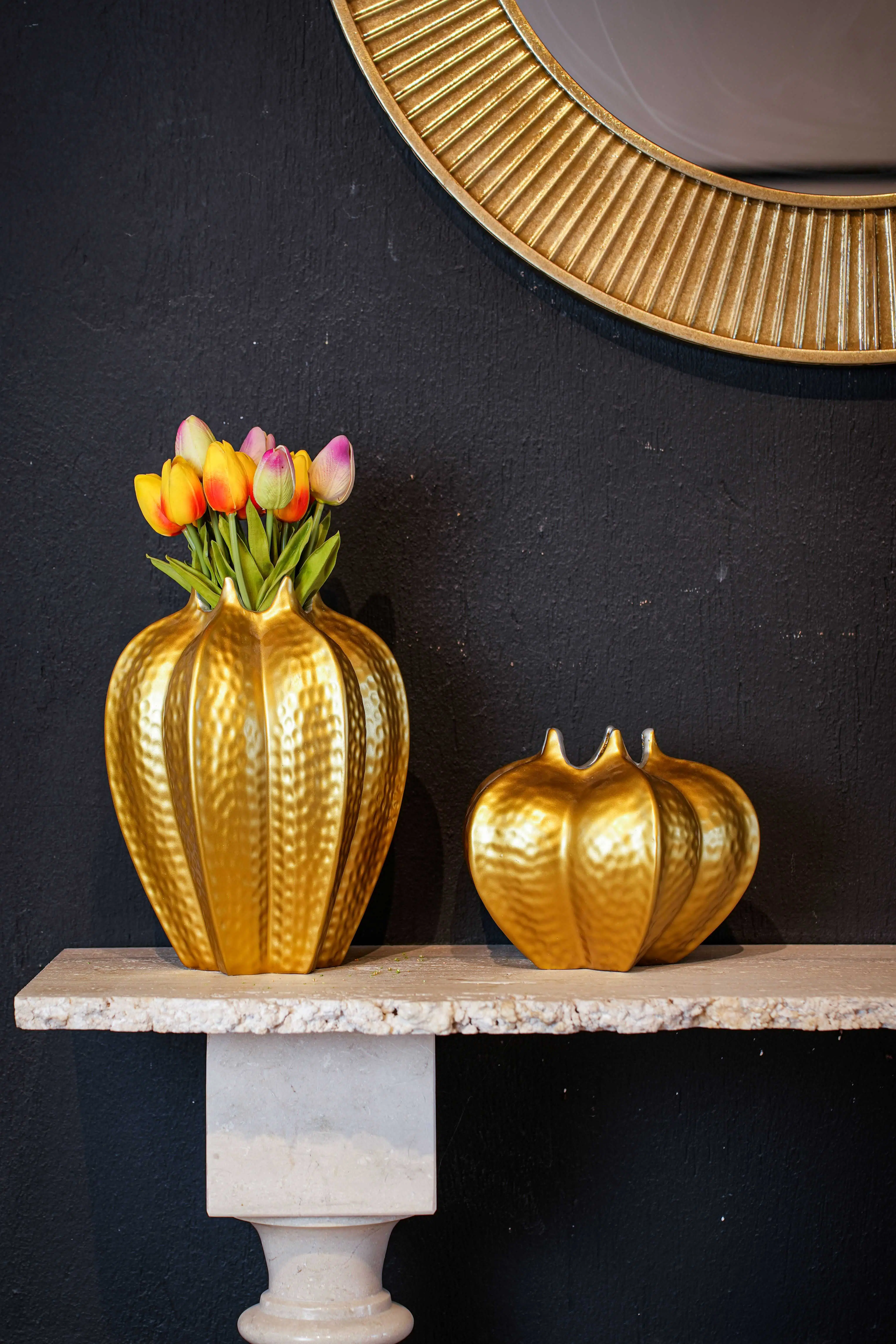 Vase Gold Pumpkin