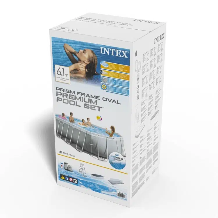 Piscine Prism Frame ovale 6,10 x 3,05 x 1,22 m