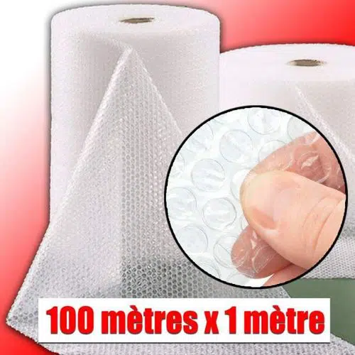 Film papier bulle d'air -100m - Blanc SUPER / 1m