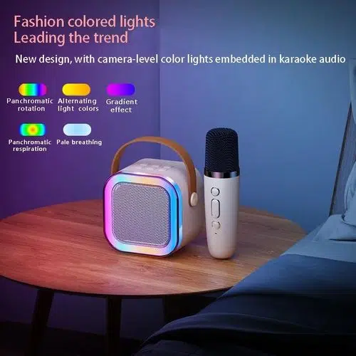 Haut Parleur Bluetooth karaoké coloré K12