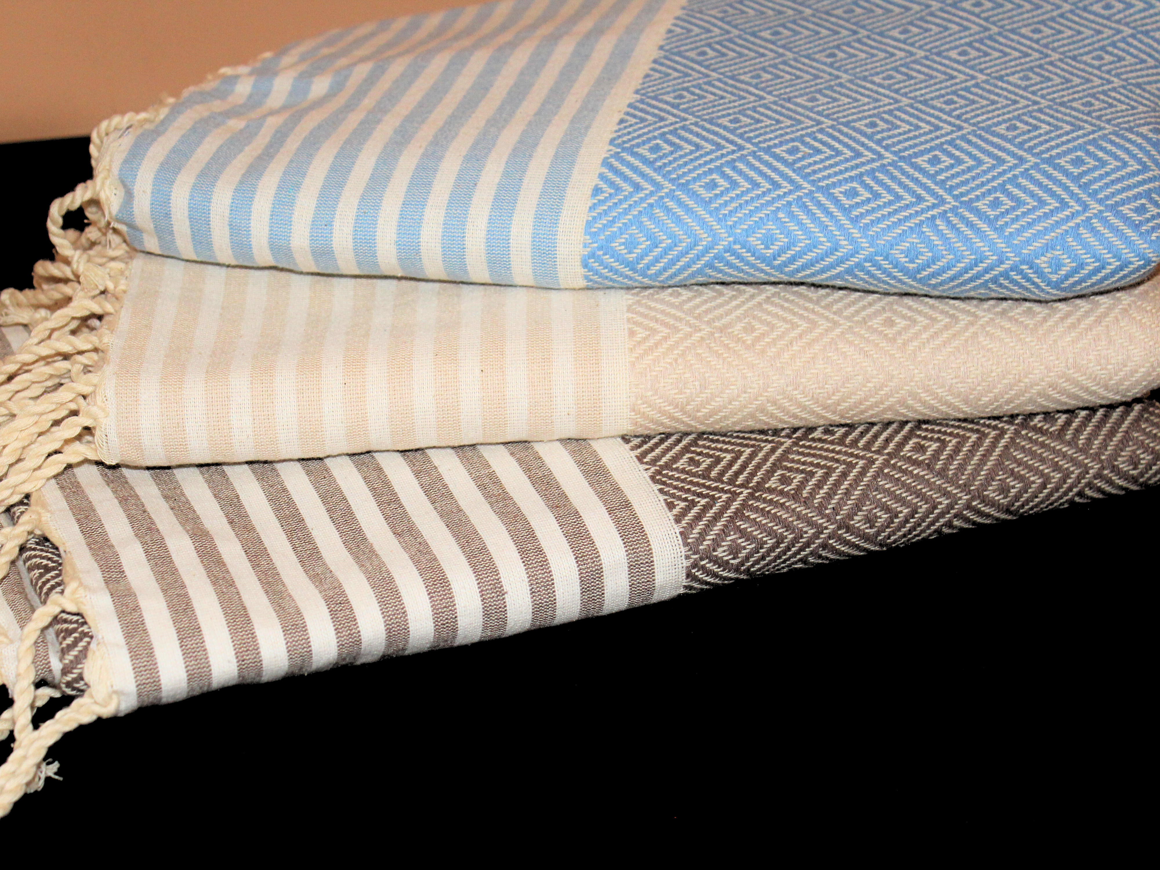 Fouta jacquard 100% coton – Élégance & confort