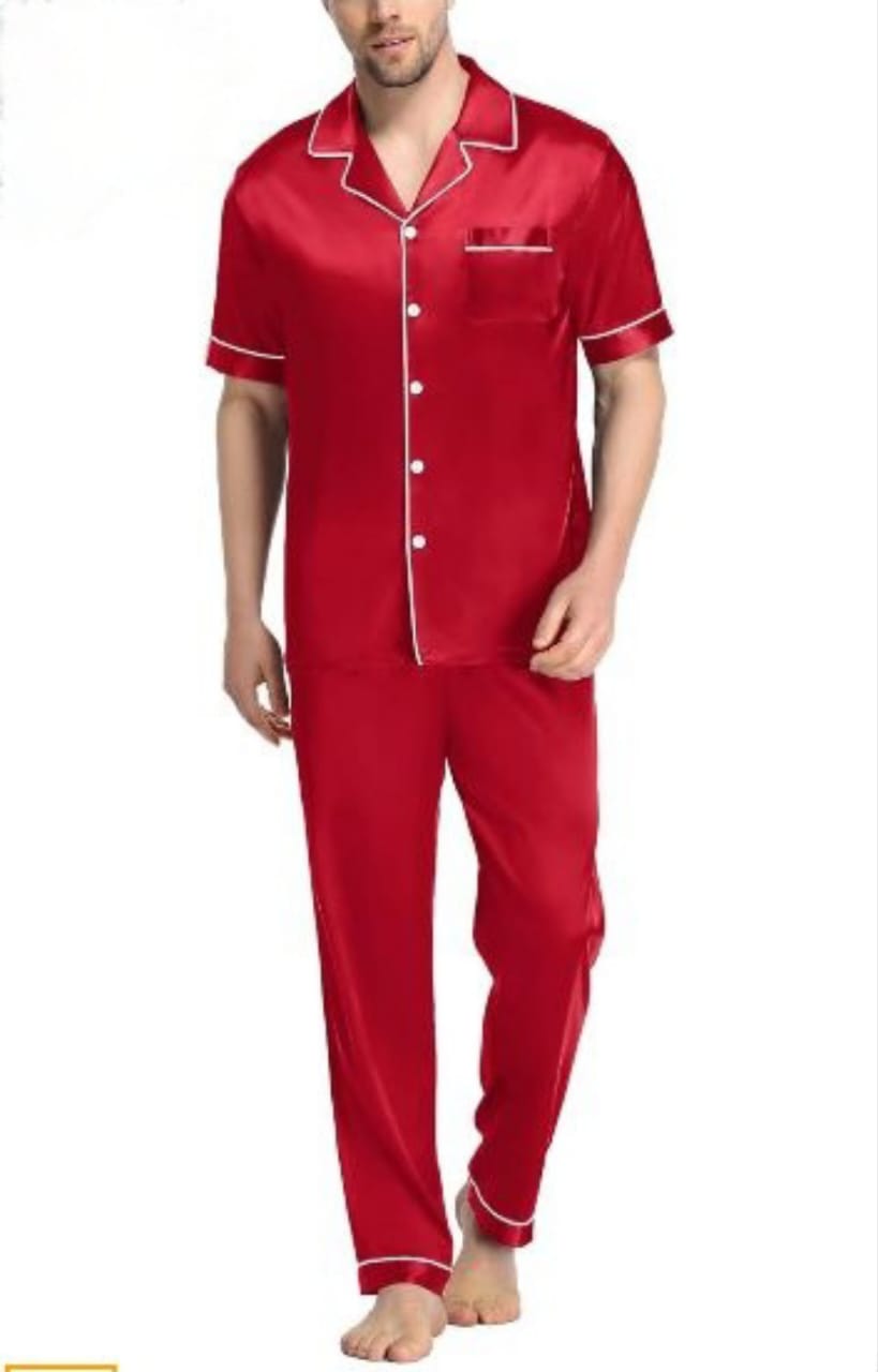 pyjama homme satin demi manche