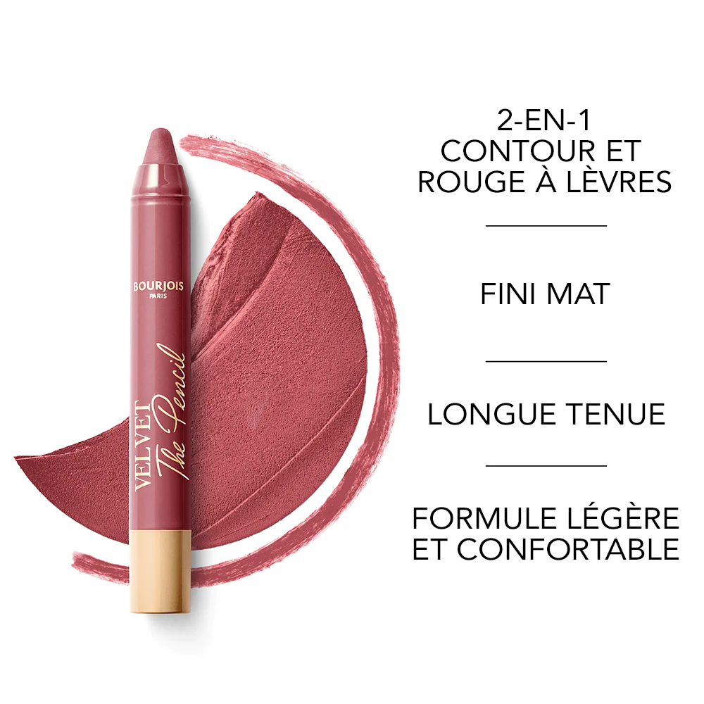 BOURJOIS - Crayon Rouge À Lèvres Velvet The Pencil 03 IN MAUVE AGAIN