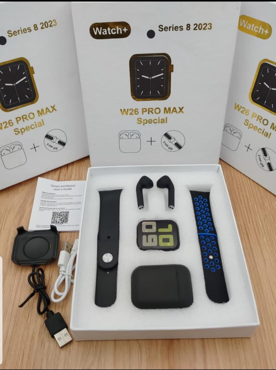 W26 PRO MAX Kit + Montre + 2 Bracelet Smart watch SERIES 8