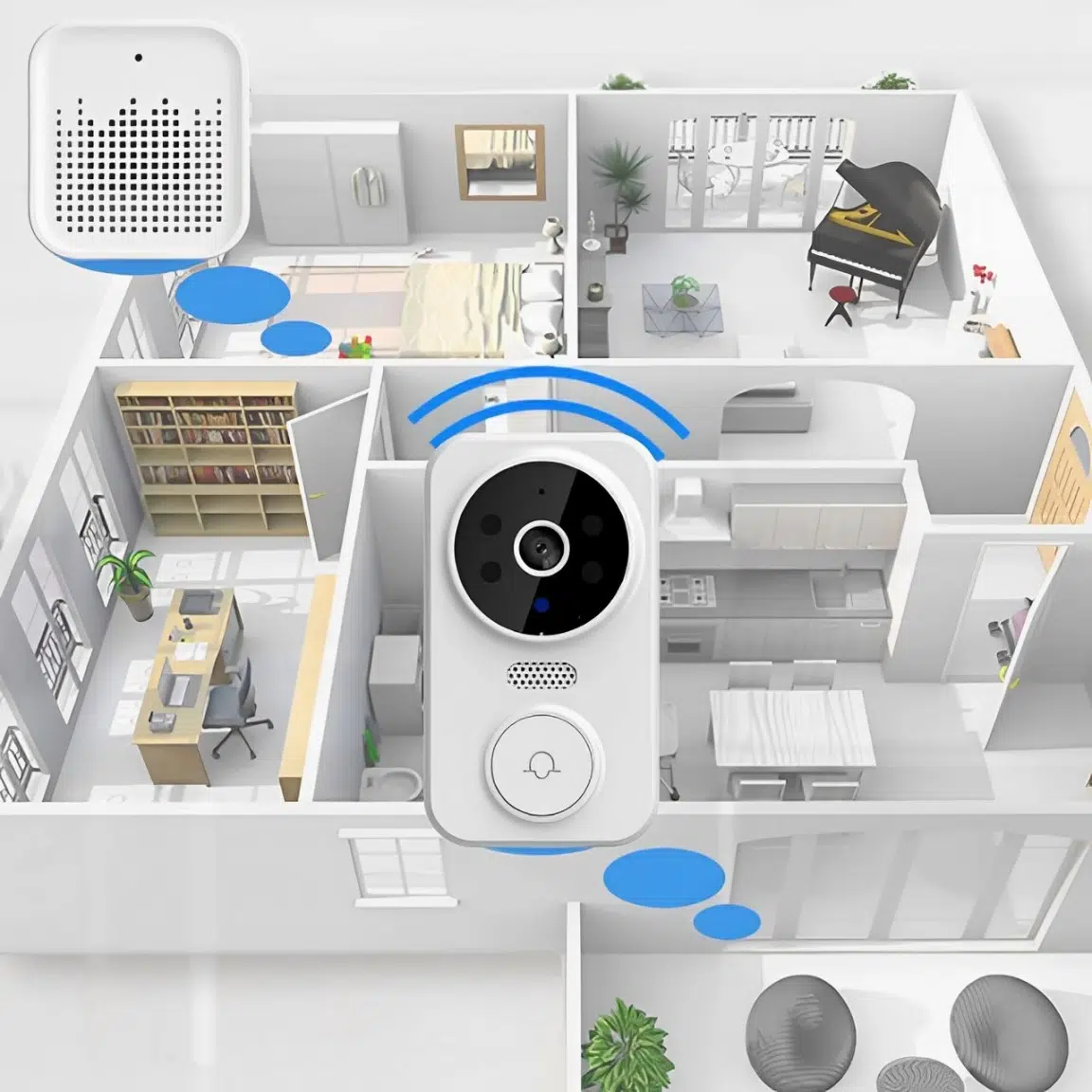 Sonnette HD WiFi جرس باب لاسلكي بكاميرا