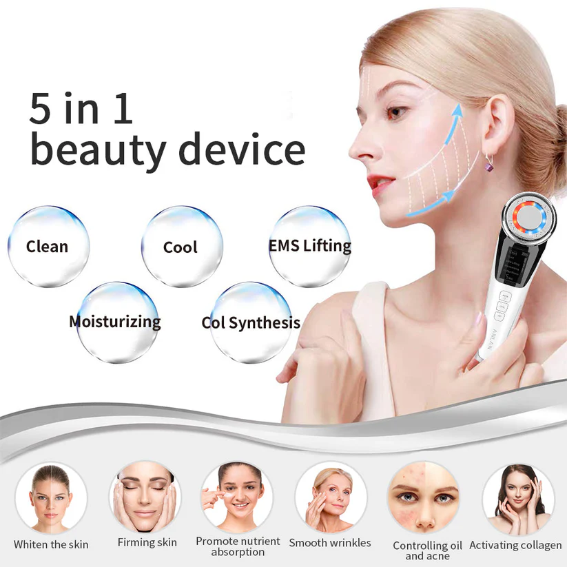 Appareil de beauté pour le visage de nettoyage et anti rides