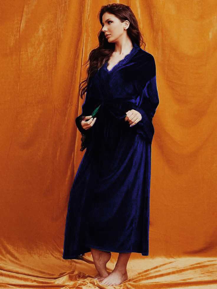 Robe de chambre longue velours