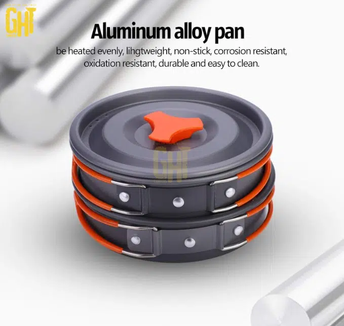 Set de Cuisine Camping 10 pièces avec Sac