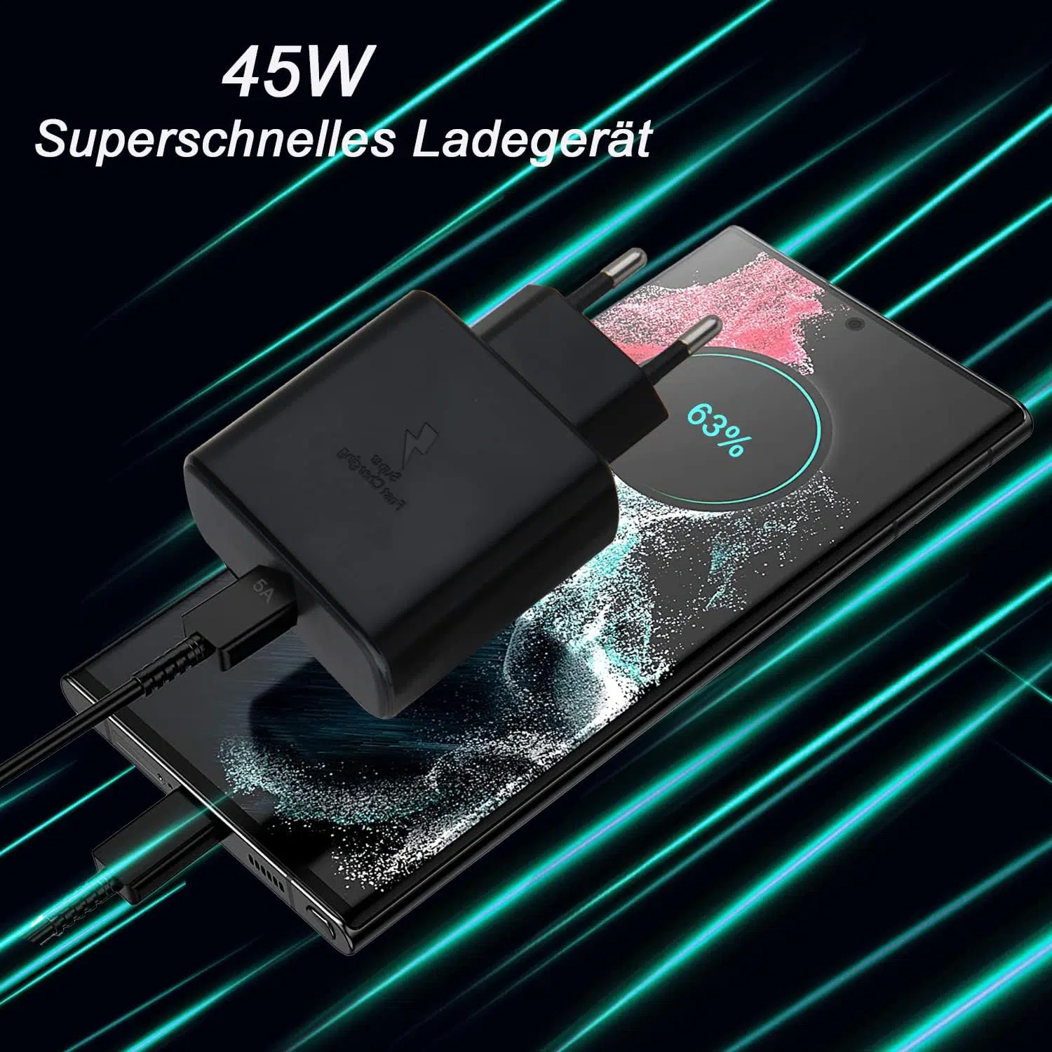 Tète Chargeur USB Vers Type C - 45W