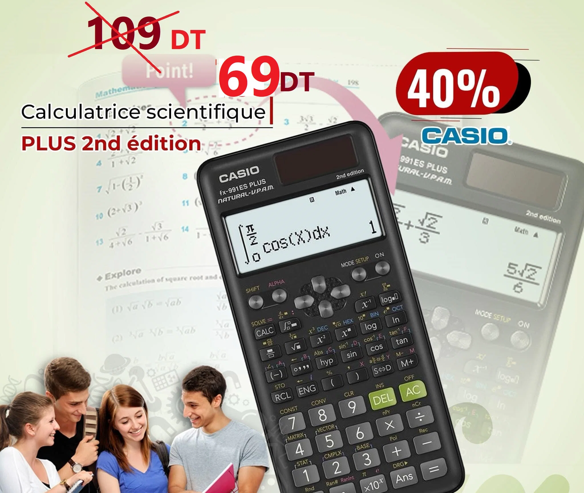 Calculatrice scientifique - fx-991ES plus 2éme édition