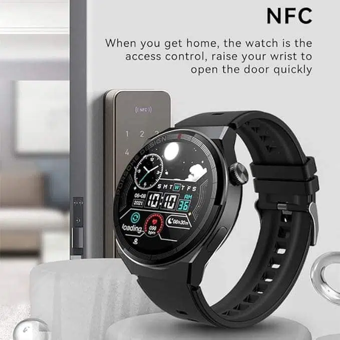 Smart Watch Homme SK12 PLUS Bracelet Cuir - Noir