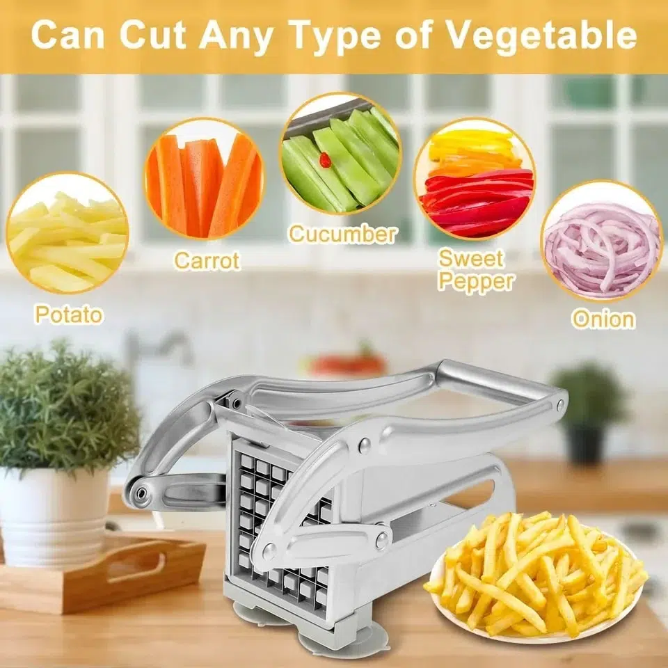 Coupe frite en acier inoxydable avec éplucheur de poisson