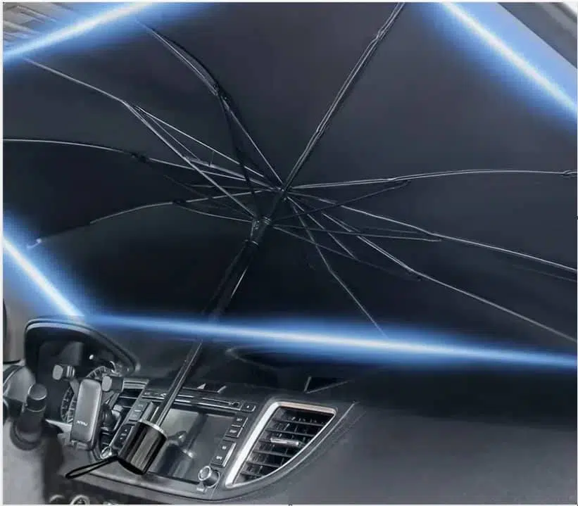 Pare Soleil Forme de Parapluie Pliable pour Pare-Brise de Voiture