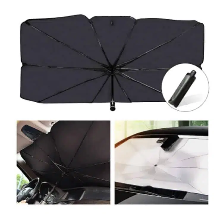 Pare Soleil Forme de Parapluie Pliable pour Pare-Brise de Voiture
