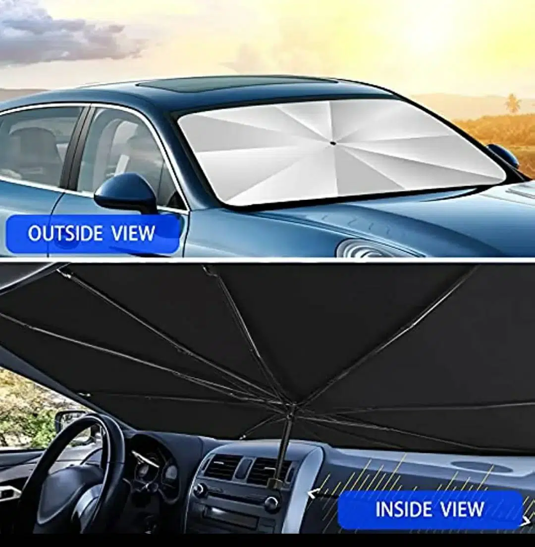 Pare Soleil Forme de Parapluie Pliable pour Pare-Brise de Voiture