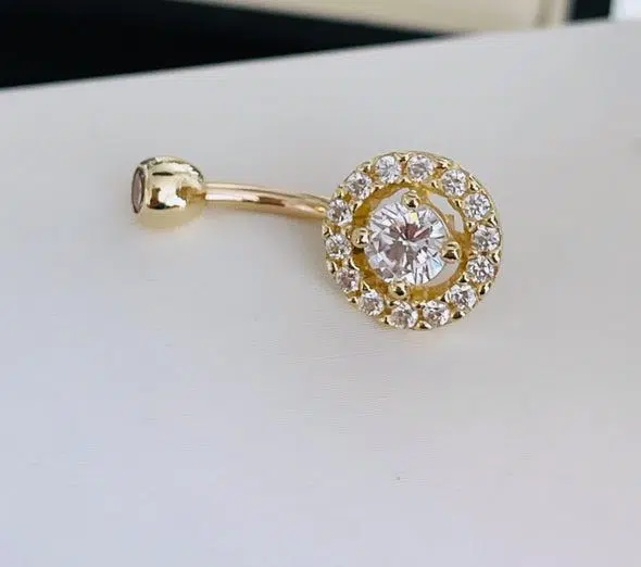 Nombril Rond Coeur Zircone