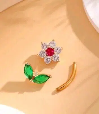 Boucles doreilles en forme de fleur mignonne