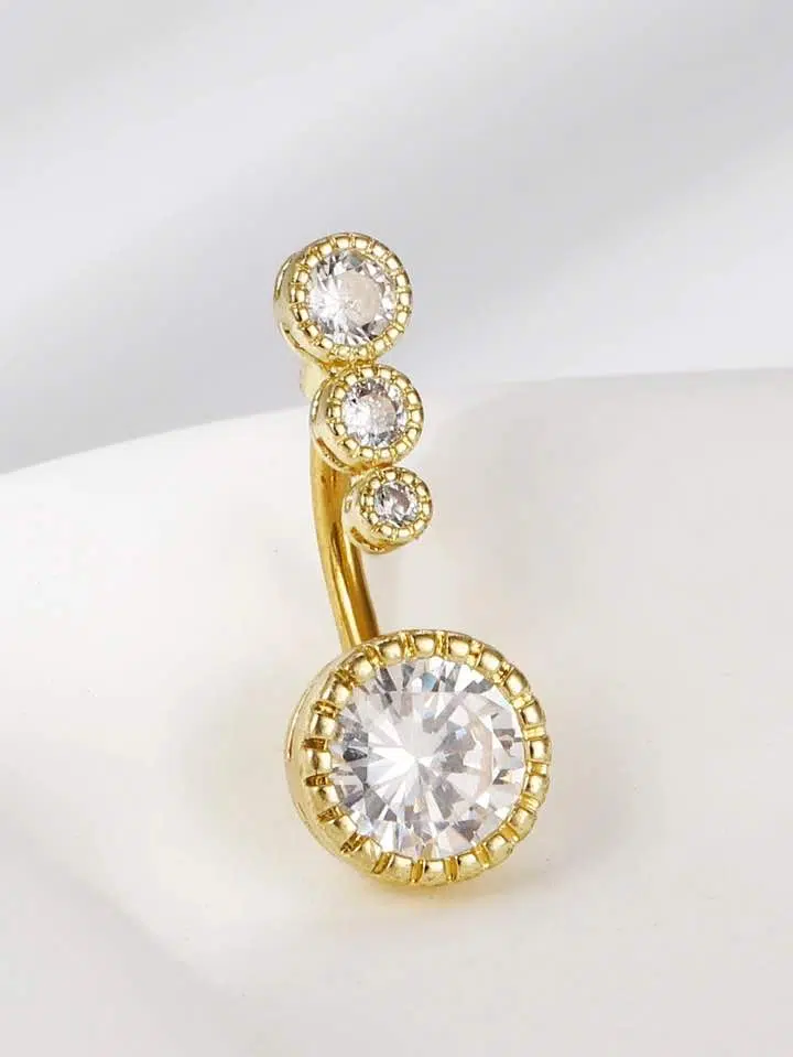 Nombril Rond Coeur Zircone