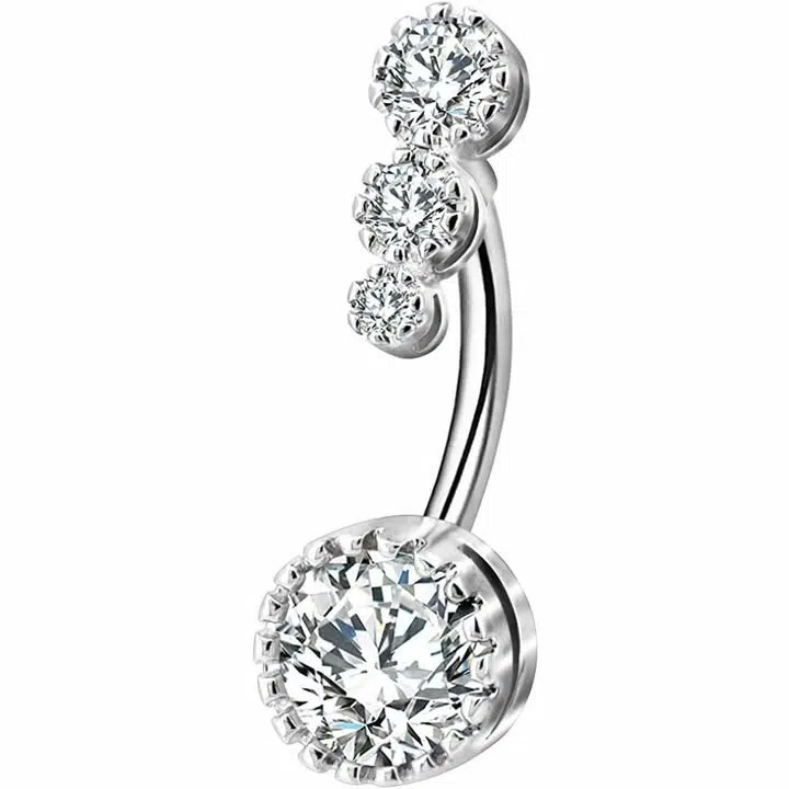 Nombril Rond Coeur Zircone