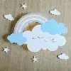 Déco murale arc en ciel avec led