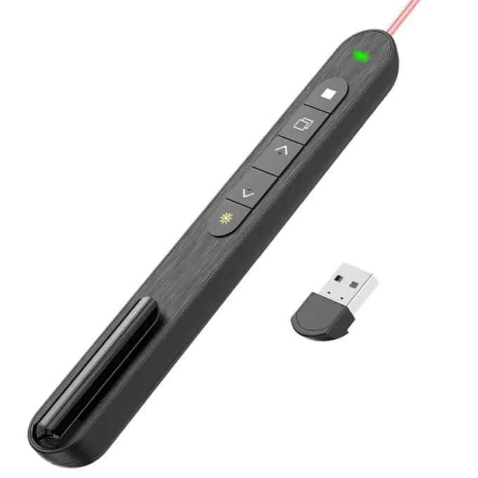 Présentateur USB sans fil - rouge - pointeur laser