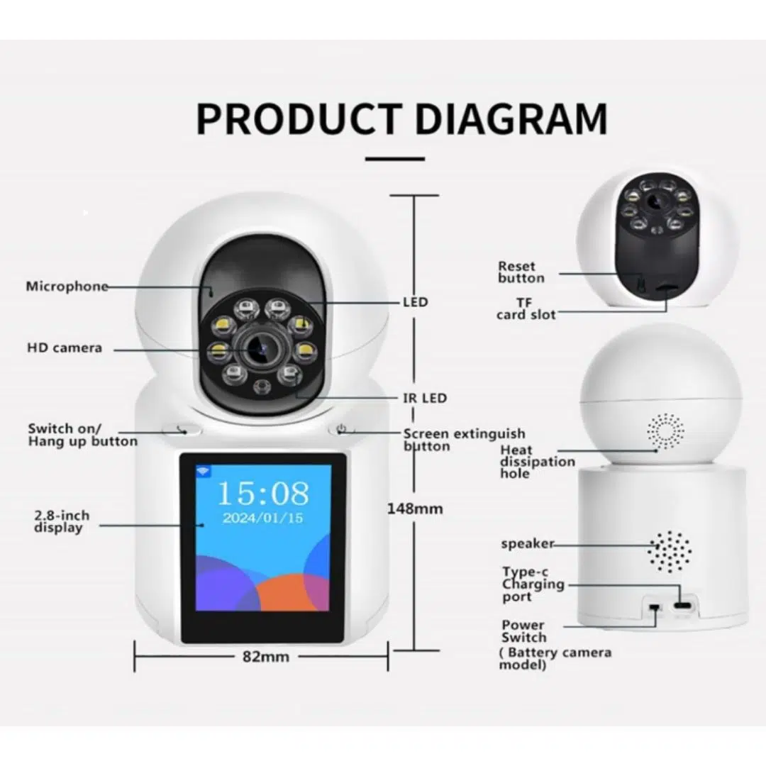 Caméra de surveillance intérieure IP WiFi HD
